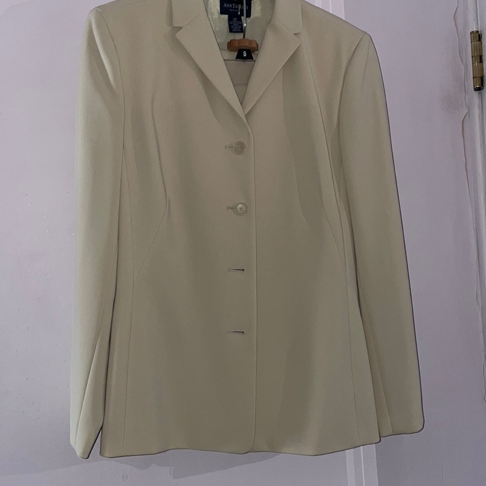 Ann Taylor cream pantsuit